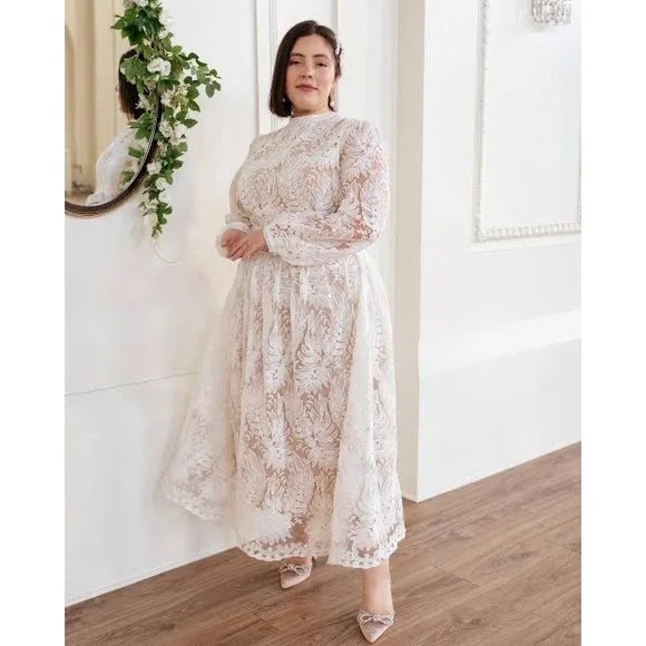 chinese dress ladies Ivy Cotton Lace Dress – Katerina Bati main image 0